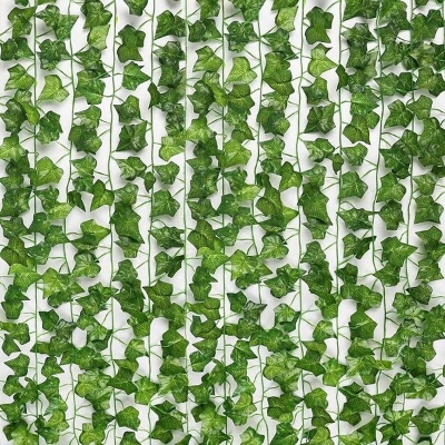 Picture of Artificial Hanging Leaf Vines Plant - 7 feet for Indoor and Outdoor Decoration-Green