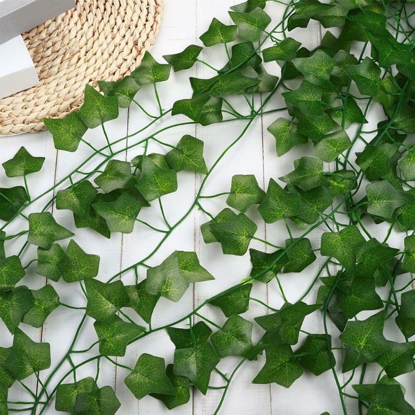 Picture of Artificial Hanging Leaf Vines Plant - 7 feet for Indoor and Outdoor Decoration-Green