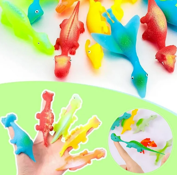 Picture of Dinosaur Finger Toys- Multi-Color-2 Pcs
