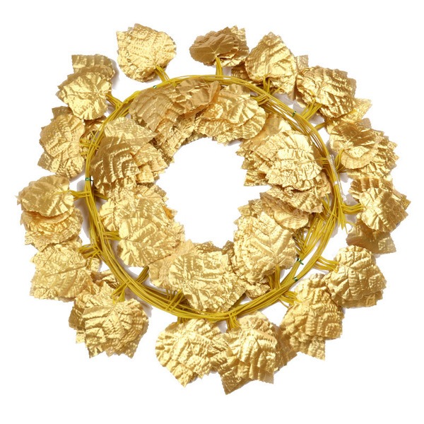 Picture of Enchanting Artificial Flower Silk Ivy Vines for Indoor and Outdoor Decorations (7 Feet Long)-Golden