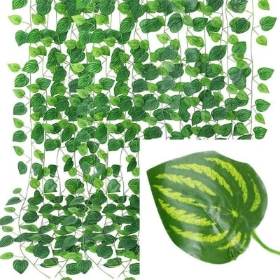 Picture of Artificial Hanging Vines Plant - 7 feet - for Indoor and Outdoor Decoration-Green