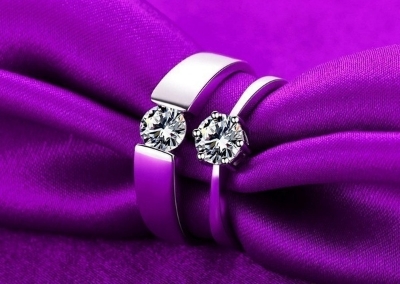 Picture of Fashionable Couple Finger Ring | 1 Pair -  Silver
