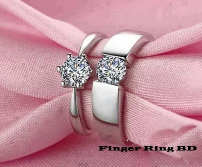 Picture of Premium Couple Ring Set | Silver Plated  | Gift Item - Silver
