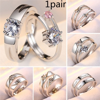 Picture of Couple Ring for Men & Women | Stylish Jewelry - Silver, 
