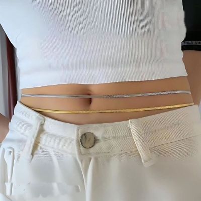 Picture of Trendy Body Chain for Women | Gold/Silver Waist Chain