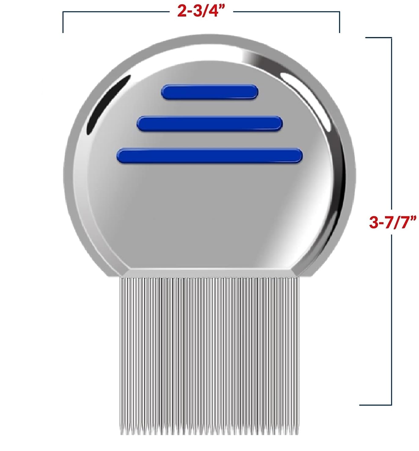 Picture of Stainless Steel Lice Removal Comb – Head Lice & Nit Cleaner - Silver
