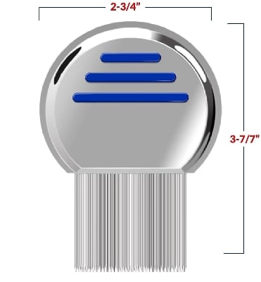 Picture of Stainless Steel Lice Removal Comb – Head Lice & Nit Cleaner - Silver