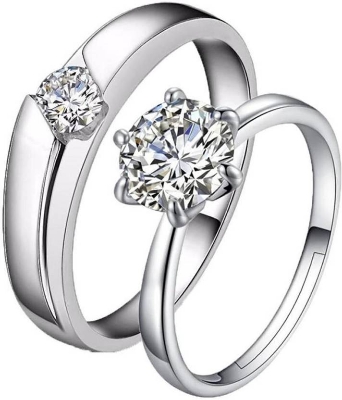 Picture of Beautiful Couple Ring | Engagement Wedding Ring - Silver