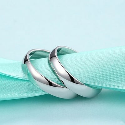 Picture of Stylish Love Ring Set for Couples - Silver