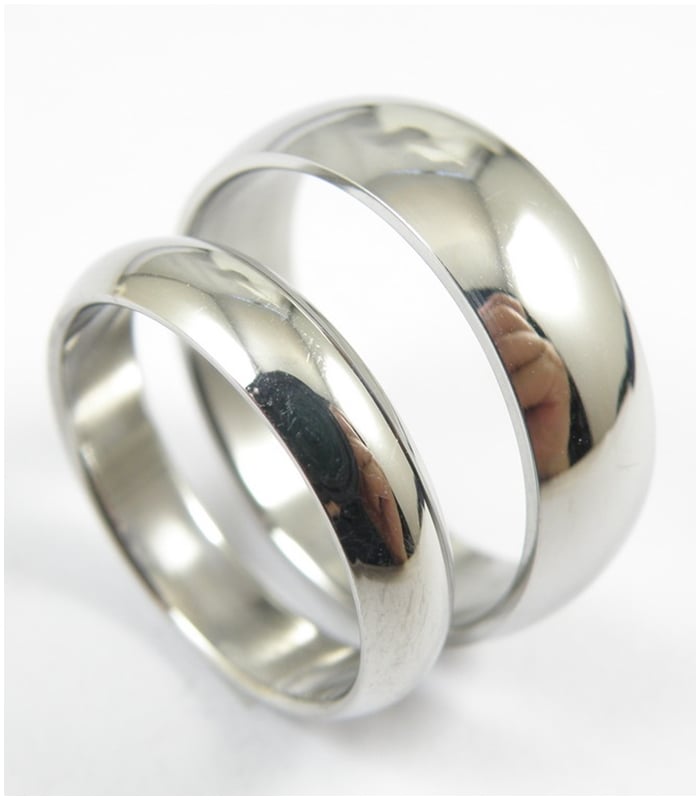 Picture of Stylish Love Ring Set for Couples - Silver