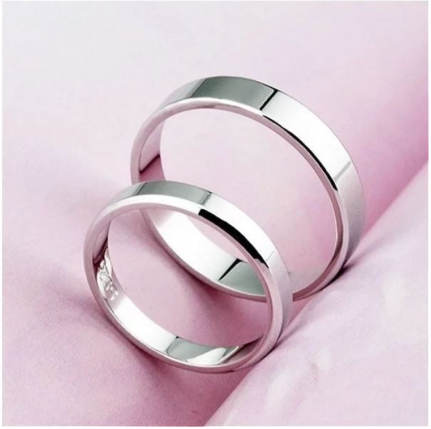 Picture of Stylish Love Ring Set for Couples - Silver