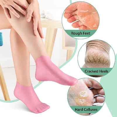 Picture of Silicone Moisturizing Gel Socks for Cracked Heels & Rough Feet