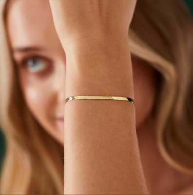 Picture of Fashion Gold Finish Chain Bracelet – Daily & Party Wear - Golden