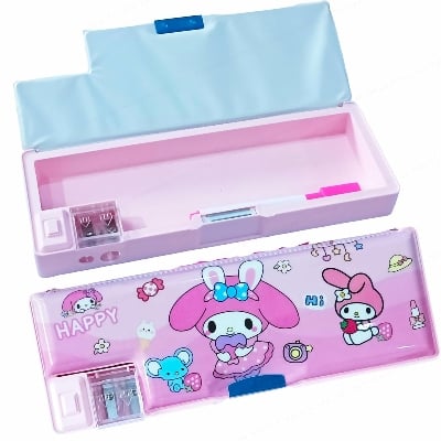 Picture of Magnetic Geometry Box, Multifunctional Pencil Case with Sharpener, School Stationery Organiser