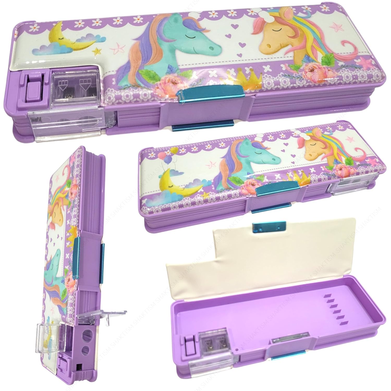 Picture of Magnetic Geometry Box, Multifunctional Pencil Case with Sharpener, School Stationery Organiser