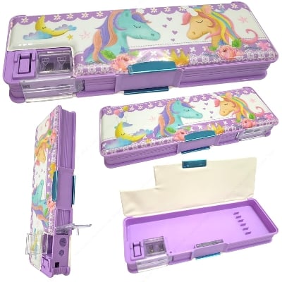 Picture of Magnetic Geometry Box, Multifunctional Pencil Case with Sharpener, School Stationery Organiser