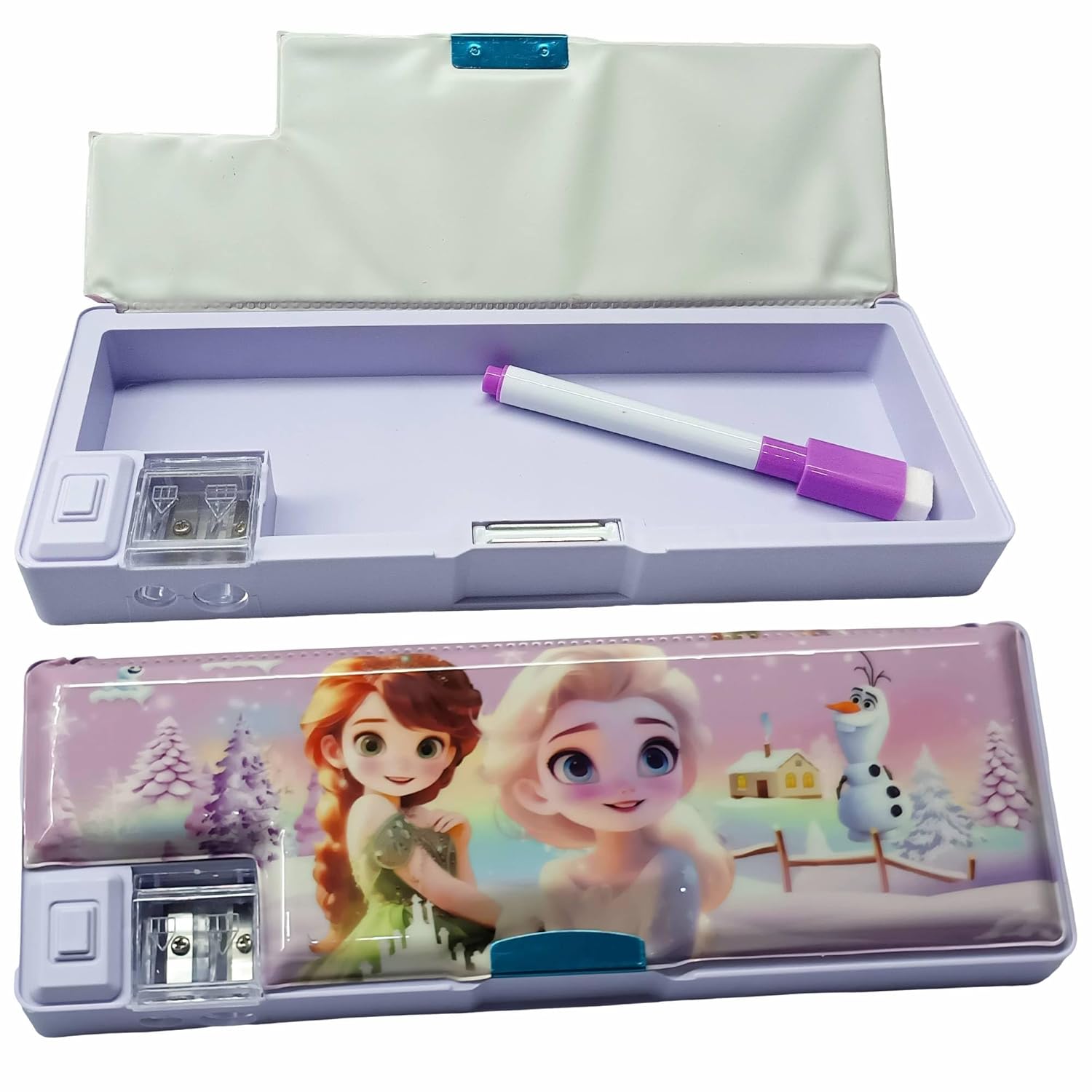 Picture of Magnetic Geometry Box, Multifunctional Pencil Case with Sharpener, School Stationery Organiser