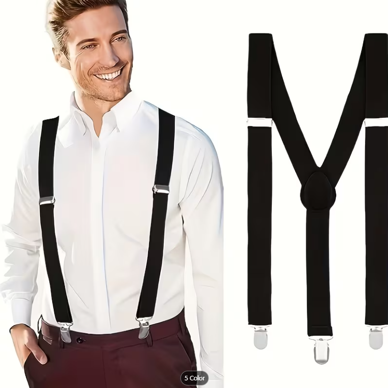 Picture of Men’s Casual & Formal Suspenders – Adjustable Pant Holder - Black