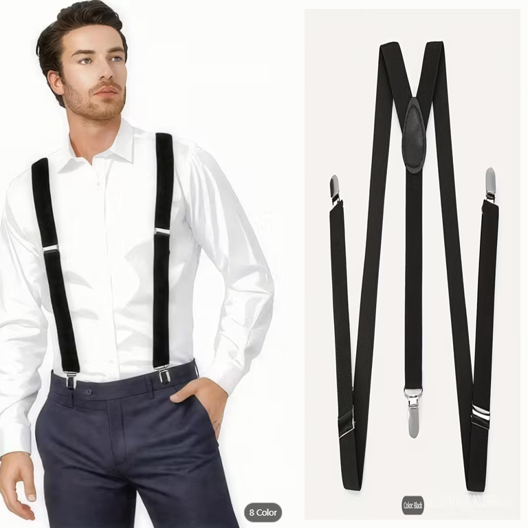Picture of Men’s Casual & Formal Suspenders – Adjustable Pant Holder - Black