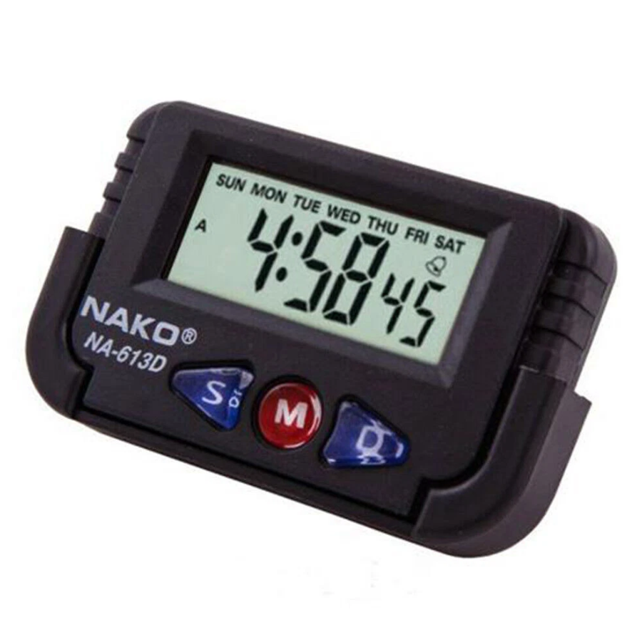 Picture of Bike Handlebar Digital Clock NA-613D Waterproof Motorcycle Watch - Black