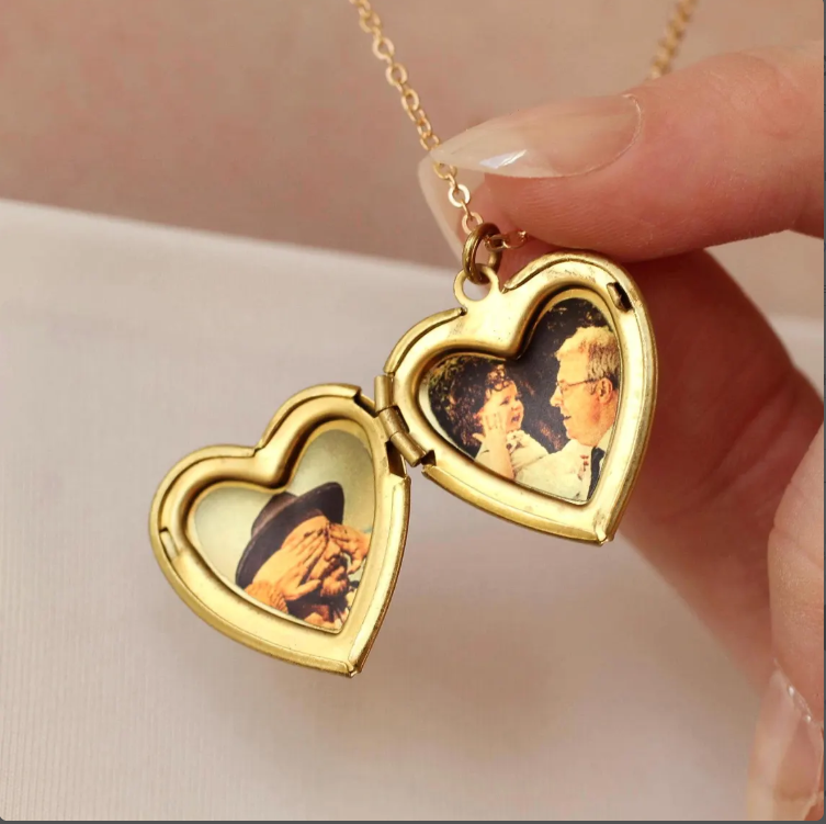 Picture of Heart Shape Photo Locket Necklace | Romantic Gift for Lover | Premium Quality Jewelry