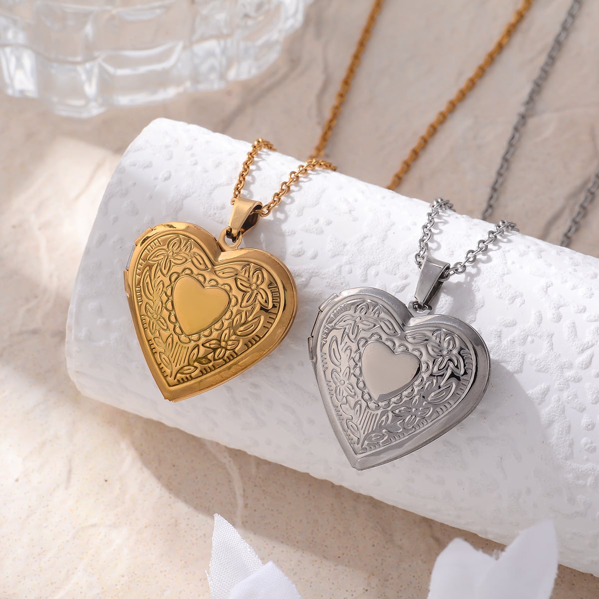 Picture of Heart Shape Photo Locket Necklace | Romantic Gift for Lover | Premium Quality Jewelry