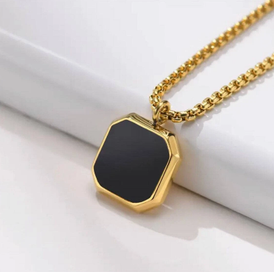 Picture of Fashion Stainless Steel Vertical Bar Necklace