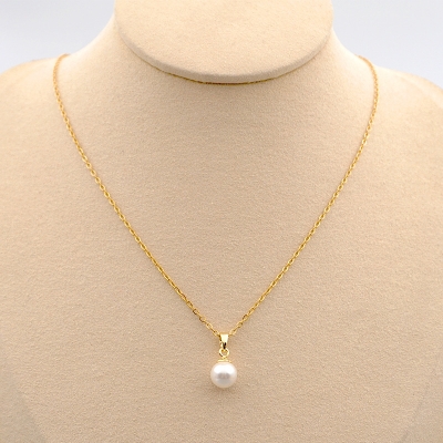 Picture of Luxury Golden Ball Pendant Chain | Trendy Necklace for Girls & Women