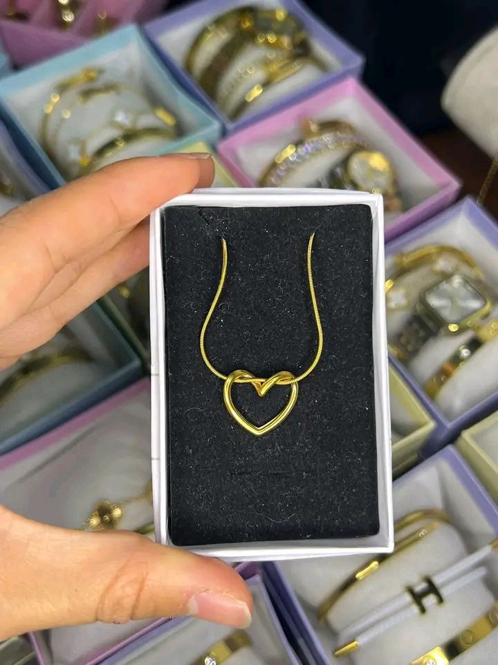 Picture of Stylish Golden Pendant Necklace for Girls & Women | Trendy Jewelry BD