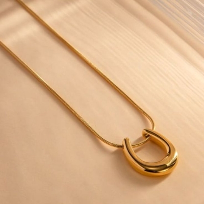 Picture of Stylish Golden Pendant Necklace for Girls & Women | Trendy Jewelry BD