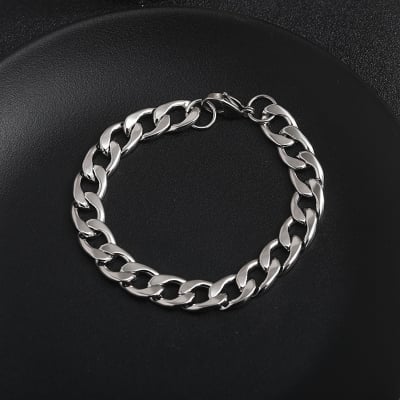Picture of Men's Luxury Chain Bracelet | Silver Stainless Steel Wrist Band