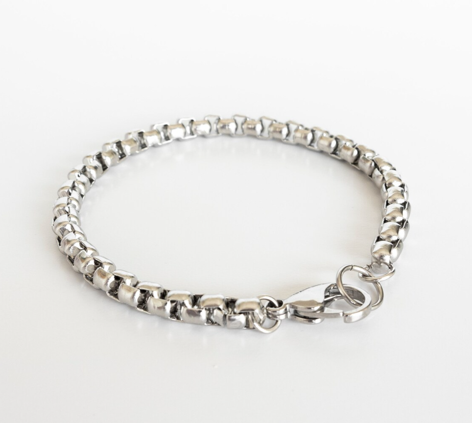 Picture of Men's Luxury Chain Bracelet | Silver Stainless Steel Wrist Band