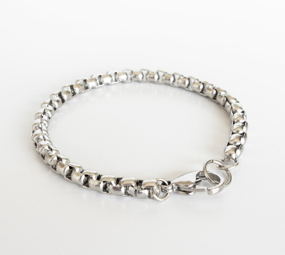Picture of Men's Luxury Chain Bracelet | Silver Stainless Steel Wrist Band