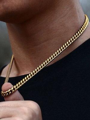 Picture of Premium Stainless Steel Cuban Chain Necklace – Unisex Fashion Jewelry