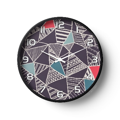 Picture of Abstract Wall Clock Geometric Mosaic Tribal Edition-0158