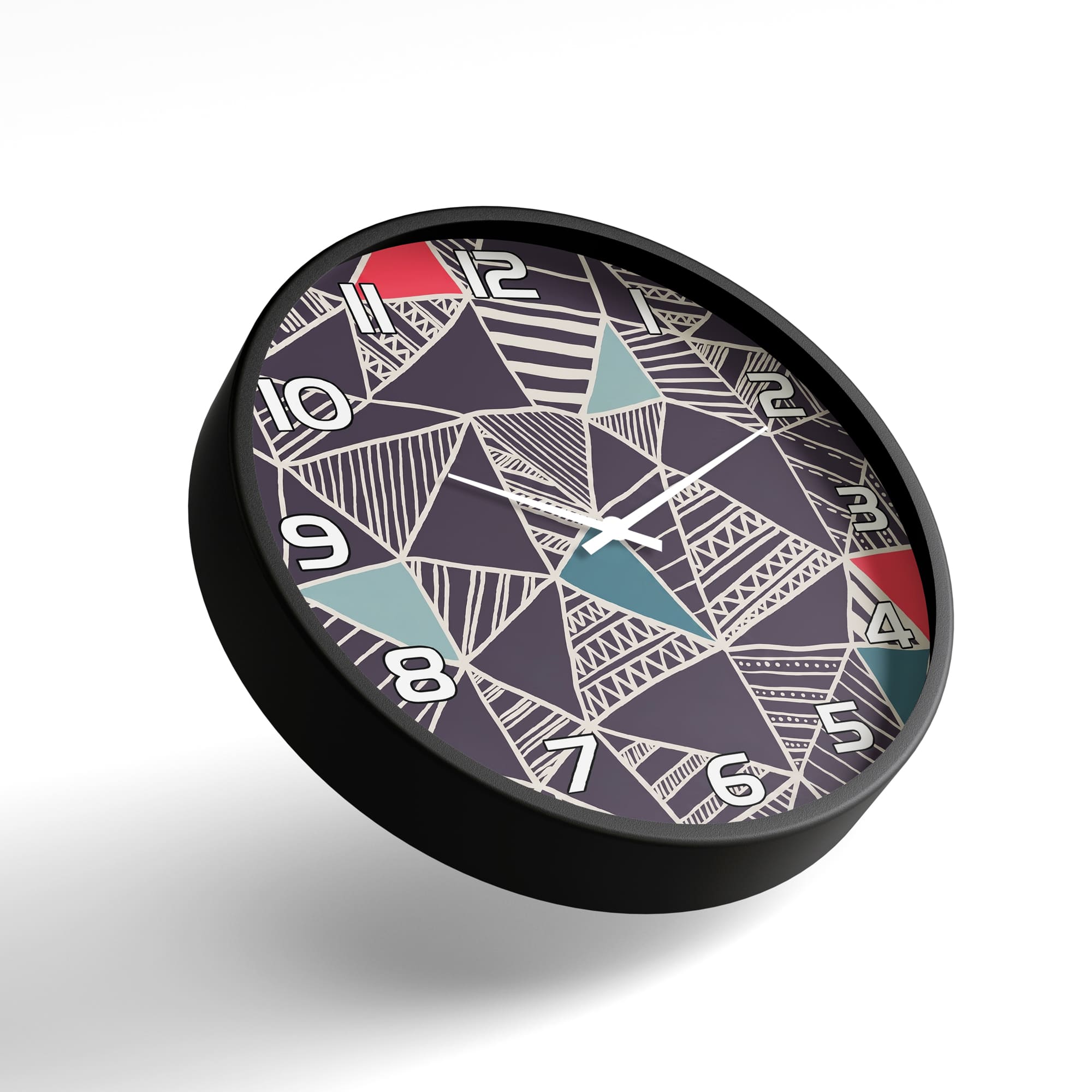 Picture of Abstract Wall Clock Geometric Mosaic Tribal Edition-0158