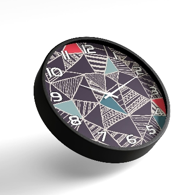 Picture of Abstract Wall Clock Geometric Mosaic Tribal Edition-0158