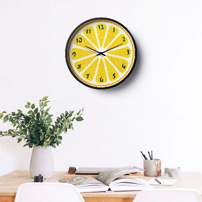Picture of Children Wall Clock Zesty Lemon Slice Edition-0154