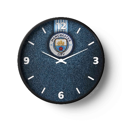 Picture of Sports Wall Clock Manchester City Blue Leather Edition Spt-0144