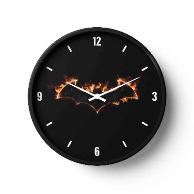 Picture of Superhero Wall Clock Fiery Dark Knight Bat Design Shr-0147