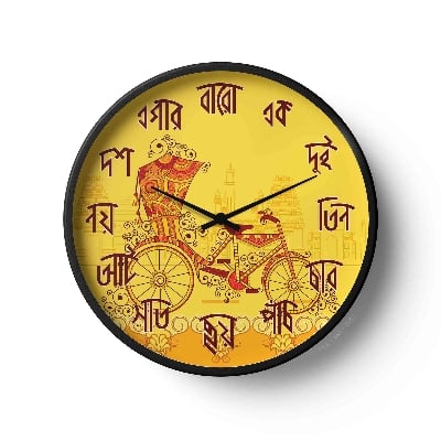 Picture of Artistic Wall Clock Traditional Bangla Rickshaw Art Design Art-0140