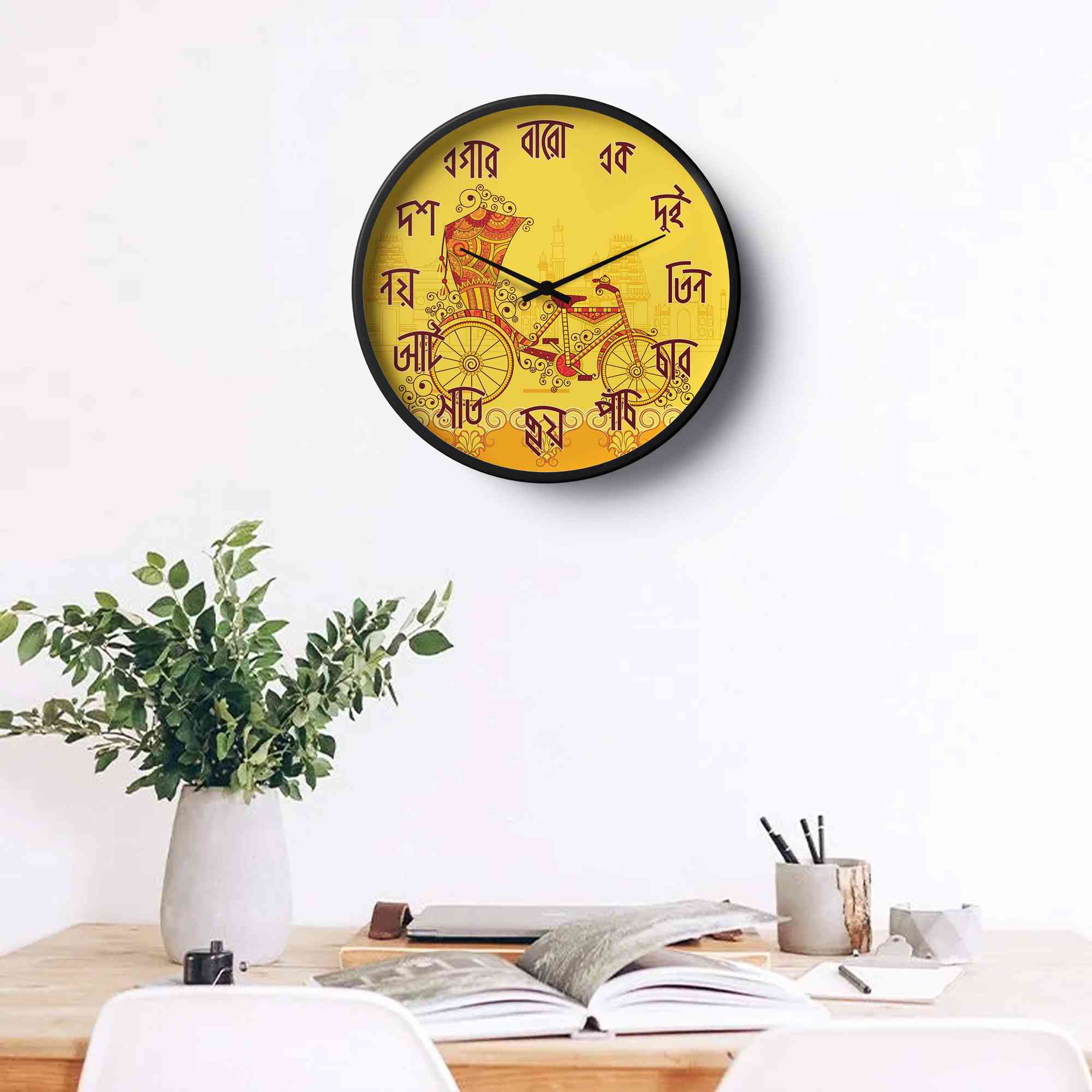Picture of Artistic Wall Clock Traditional Bangla Rickshaw Art Design Art-0140