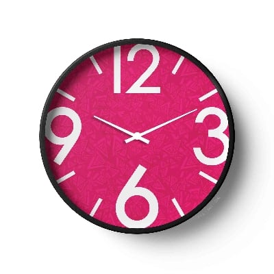 Picture of Abstract Geometric Pink Wall Clock Art-0141