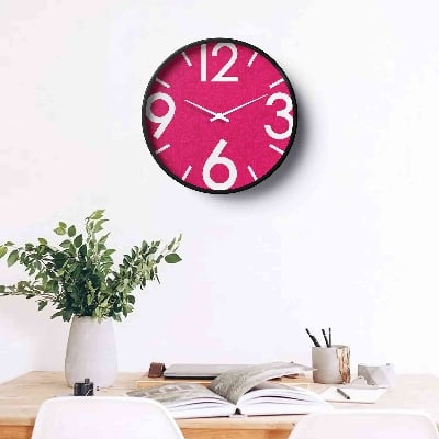 Picture of Abstract Geometric Pink Wall Clock Art-0141