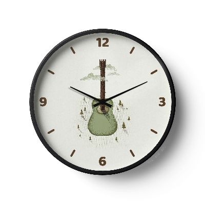 Picture of Minimal Guitar Art Music Wall Clock Cream Mus-0016
