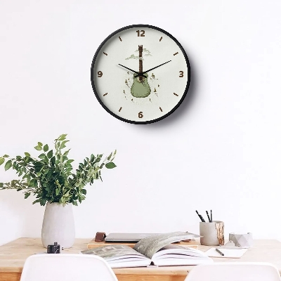 Picture of Minimal Guitar Art Music Wall Clock Cream Mus-0016