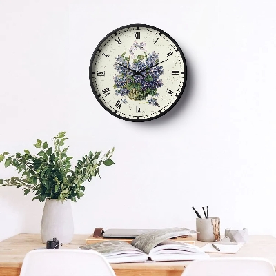 Picture of Vintage Floral Basket Wall Clock Flr-0134