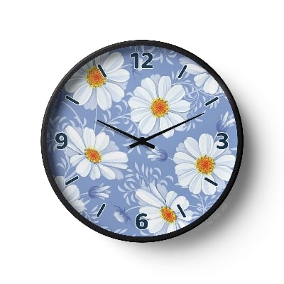 Picture of Blue Daisy Floral Wall Clock Flr