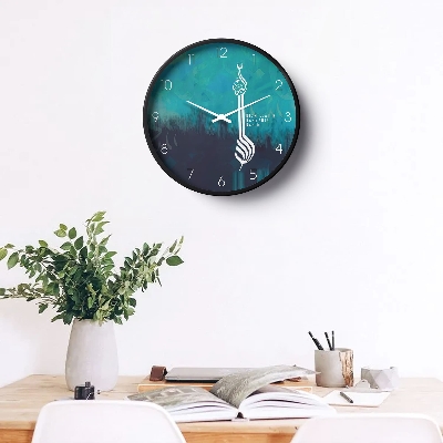 Picture of Islamic Wall Clock Bismillah Teal