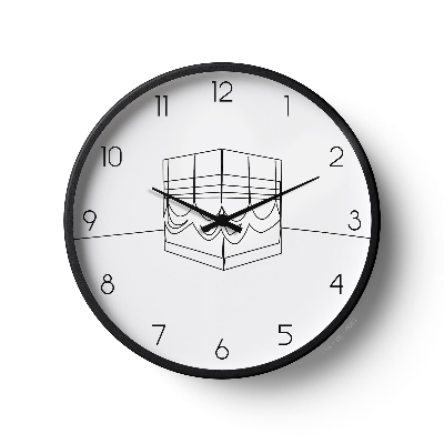 Picture of Kaaba Line Art Islamic Wall Clock Klok